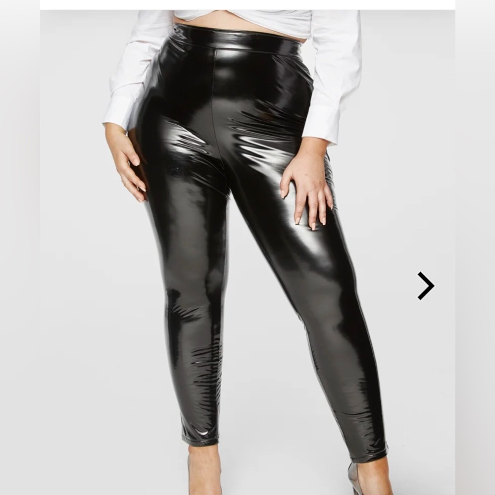 Black Vinyl Leggings
